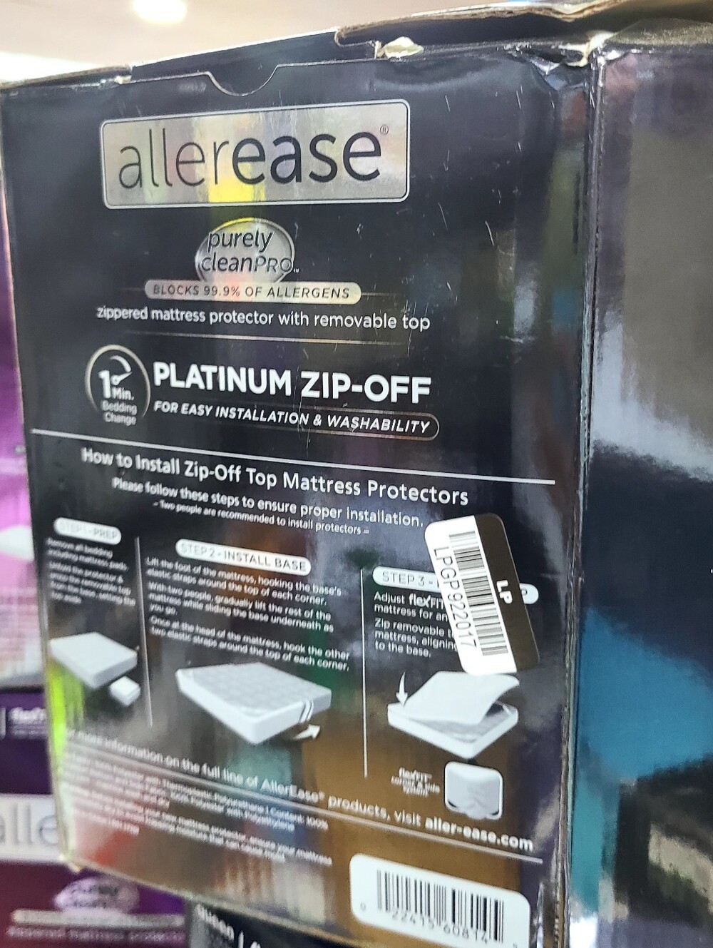 Allerease Platinum Queen Zip-Off Plush Top Waterproof Allergen and Bedbug Barrie - Picture 14 of 15